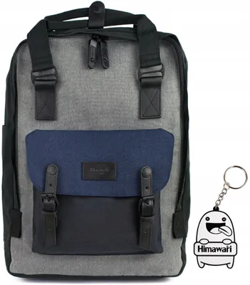 Produktbild von Himawari Chunky L Rucksack – Schul- & Alltagsrucksack mit Laptopfach Grau