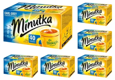 Produktbild von Minutka Earl Grey Schwarzer Tee 6x 40 Teebeutel - Schwarztee Bergamotte