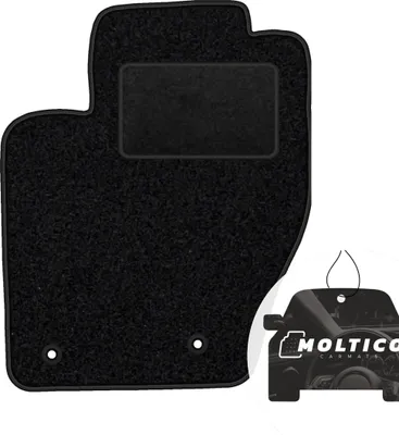 Produktbild von moto-MOLTICO Fahrer Fußmatte Auto Velours Fahrerseite Autoteppiche Schwarz Fahrermatte 1-teilig passend für Peugeot 307 2001-2008