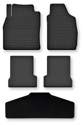 Productafbeelding van Rubberen automatten + tunnelmat voor Audi A8 D4 2010-2017 – 5-delig, zwart, op maat – Wielganizator Semi-Universal