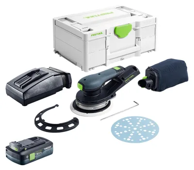 Produktbild von Festool ETSC 2 150-Basic Akku Exzenterschleifer 18 V 150 mm Brushless + 1x Akku 4,0 Ah + Ladegerät + Systainer