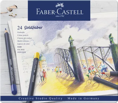 Produktbild von Faber-Castell Goldfaber Farbstifte permanent 24er Metalletui