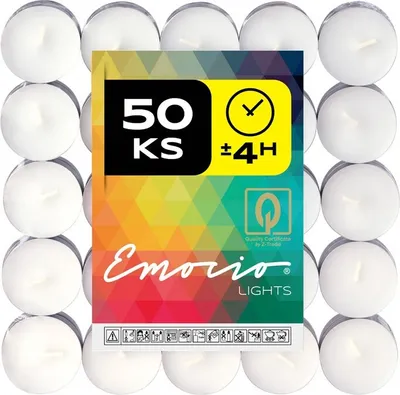 Produktbild von Emocio Lights Teelichter, 4 Stunden, 50 Stü ck