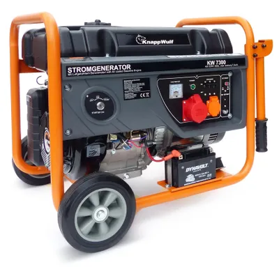 Immagine prodotto di Generatore a benzina da 6,3 kW, 400V - Gruppo elettrogeno di emergenza, avviamento elettrico - Serbatoio da 25 litri - Uso professionale
