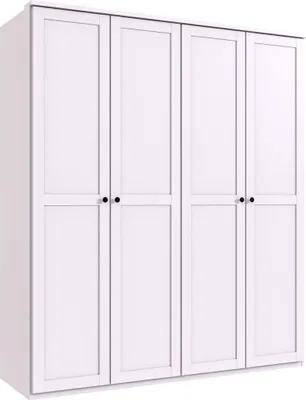 Produktbild von Kleiderschrank Chalet Schlafzimmerschrank 180x58x210cm weiß 4 Türen (18777)
