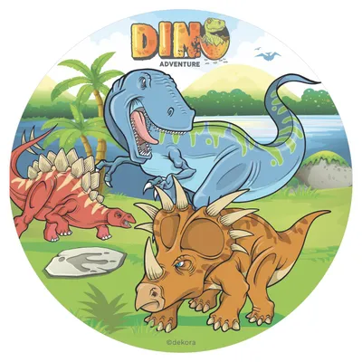 Produktbild von Dekora Dinosaurier Essbarer Tortenaufleger 20cm