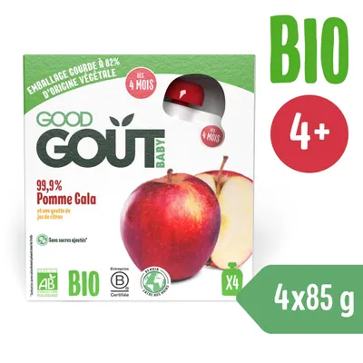 Produktbild von Good Gout Bio-Apfel (4 x 85 g)