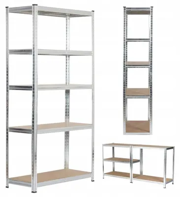 Immagine prodotto di Scaffale metallico da magazzino 180 x 90 x 40 cm, 5 ripiani, portata 875 kg, per garage Platan Sofa