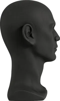 Image de Tête de mannequin, matériau PVC durable, conception légère, noir