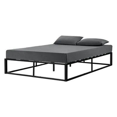 Produktbild von In And OutdoorMatch Metallbett Servio – Mit Lattenrost – Schwarz – 180 x 200 cm – Stahlpulverbeschichtung
