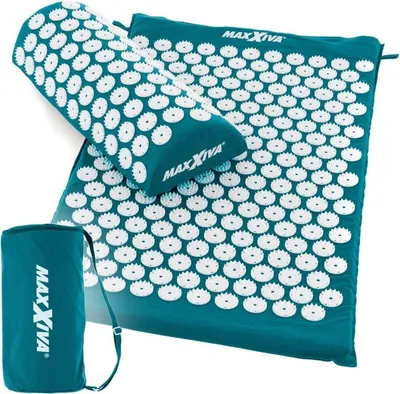 Obrázek produktu pro MAXXIVA Akupresurní podložka s polštářem, 75x42 cm, petrolej
