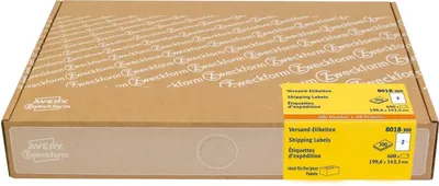 Produktbild von Versandetiketten 199,6x143,5mm weiß VE=5x600 Stück