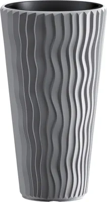 Image de Pot de fleurs avec insert Sandy Slim 11/37 litres gris Prosperplast
