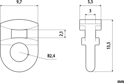 Immagine prodotto di Ricambio per gancio di scorrimento Lampa, compatibile con rotaie G-8, confezione da 25 pezzi, codice OEM 99003