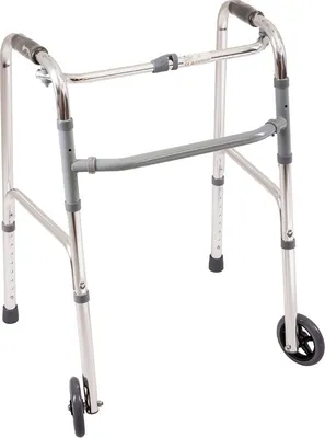 Zdjęcie produktu dla Balkonik 3 funkcyjny do chodzenia, chodzik dla seniora, 2 rodzaje nóżek, składany na kółkach, obciążenie do 100 kg
