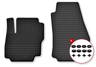 Produktbild von Gummi-Fußmatten Vorne für Ford Kuga MK1 2008-2011 (SUV) – 2-tlg, Schwarz, Semi-Universal, angepasst – Wielganizator Semi-Universal