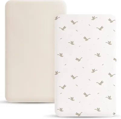 Productafbeelding van Spannenlakenset, 2-delig, ademend, 50x90 cm, geschikt voor babybedjes en kinderwagens