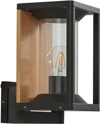 Produktbild von Lucande Außenwandleuchte Candina, schwarz, Aluminium, IP65