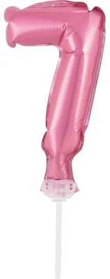 Produktbild von Kuchendeko Mini Folienballon rosa Zahl 7