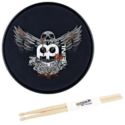 Image de Meinl MPP-6-JB Practice Pad 6 pouces Jawbreaker avec baguettes de batterie