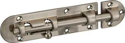 Image de Targette, acier, pêne Ø 8mm, 34x120mm, nickel satin - THIRARD