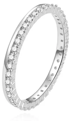 Image de Bague unique en argent avec zircons AGG227 - Circuit : 62 mm