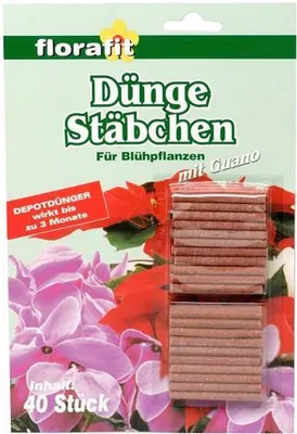 Produktbild von WECO florafit Düngestäbchen für Blühpflanzen 40er