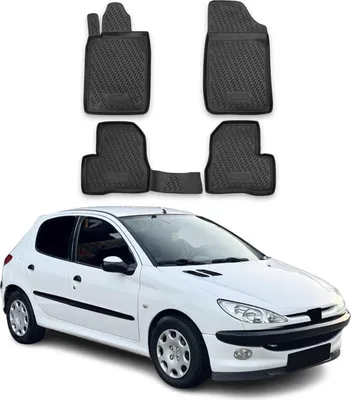 Image de 1998-2009 Peugeot 206 Tapis de sol TPE noir 4 pcs