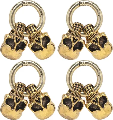 Produktbild von Totenkopf-Kordel-Endverschlsse, 5-teilige Legierungsschnalle fr die Herstellung von Armb?ndern, Schmuck, Tragbar und Langlebig