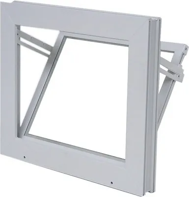 Produktbild von WOLFA Mehrzweck Kipp-Fenster PLUS Kunststoff weiß 400x400 mm mit Isolierglas
