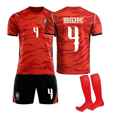 Produktbild von #4 MINJAE South Korea home ground 2026 World Cup football jersey for Kids and Adults SIZE:28