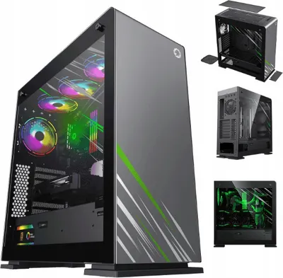 Obrázek produktu pro COIL PC skříň, Vega Pro, Mid-Tower ATX, tvrzené sklo, ARGB 12cm nebo 14cm, šedá