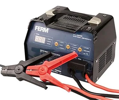 FERM Akku-Ladegerät – 12V, Blau/Schwarz – Produktbild 1