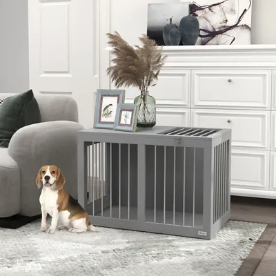 Image de Cage pour chien - Abri pour chien - Cage de transport - Cage de taille moyenne avec 2 portes verrouillables