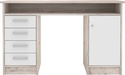 Produktbild von MONTPELLIER Jugendschreibtisch 126 x 55 cm Sandeiche / Weiß
