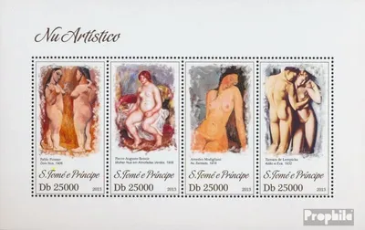 Produktbild von Briefmarken Sao Tome e Principe 2013 Mi 5231-5234 Kleinbogen (kompl. Ausgabe) postfrisch Aktkunst