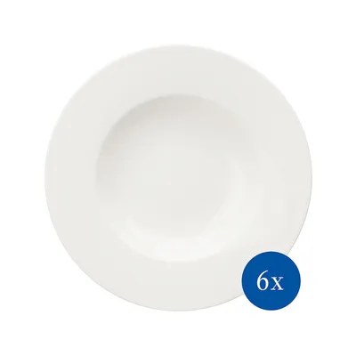 Produktbild von Villeroy & Boch Villeroy & Boch 6er-Set Vivo - Tiefe Teller - Porzellan - Ø 24 cm - Weiß