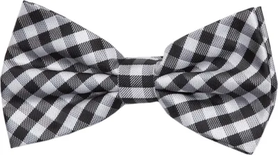 Produktbild von Fabio Farini - 1 Stück Herren Karomuster Fliegen - Männer Querbinder Vorgebunden Bowtie Schwarz/Weiß/Grau