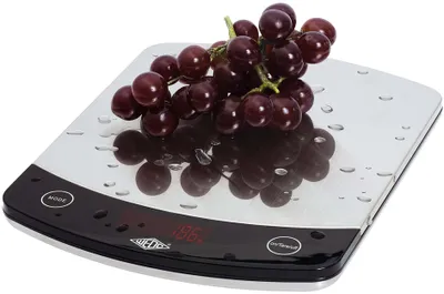 Produktbild von Wedo 48100054, Elektronische Personenwaage, 10 kg, 1 g, Schwarz, Silber, 0,02 kg, Edelstahl