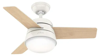 Obrázek produktu pro Stropní ventilátor s osvětlením a dálkovým ovládáním Finley White 91 cm