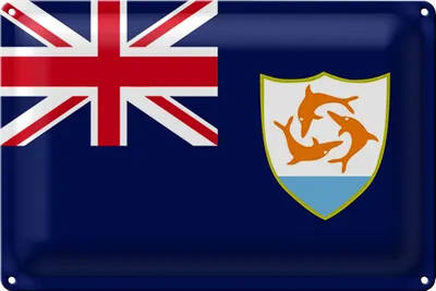 Produktbild von Blechschild Flagge Anguilla 30x20cm Flag of Anguilla