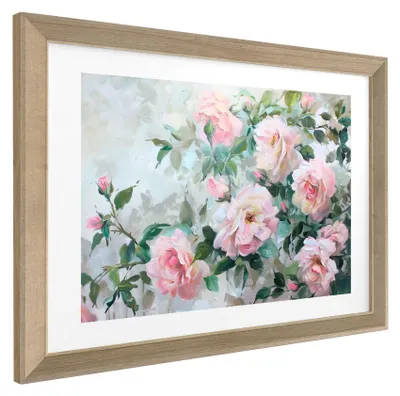 Immagine prodotto di STYLER, quadro decorativo a parete, 49x68 cm, "Rose in fiore", immagine di rose, decorazione floreale, Parigi, immagine di piante, decorazione per parete, soggiorno, camera da letto, con cornice