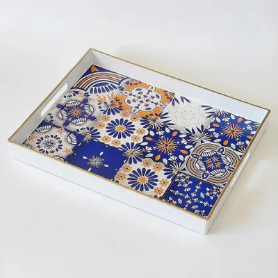 Immagine prodotto di Vassoio in plastica decorativo con maniglie, 40 x 30 cm