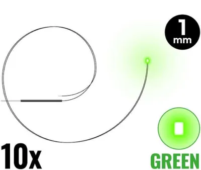 Produktbild von Green Stuff World - LEDs, Grün, 1mm (10 Stück)