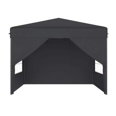 Produktbild von NAIZY 2,5x2,5 m Pop-Up Faltpavillon, Schnellaufbau mit Ein-Knopf, wasserdicht & UV-beständig, mit 4 Seitenteilen, inkl. Tasche – Anthrazit