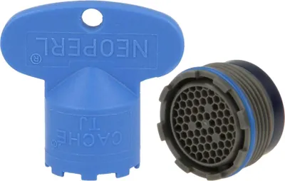 Produktbild von NEOPERL CACHÉ HONEYCOMB TJ/M18.5x1 Strahlregler ( Kl. B 22,8 - 25,2 l/min) mit Schlüssel