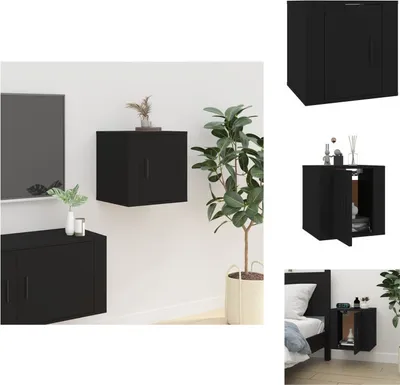 Produktbild von vidaXL TV-Wandschrank Schwarz 40x34,5x40 cm -  TV-Möbel