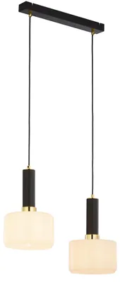Zdjęcie produktu dla Lampa wisząca VANES czarno-biała 2xE27x40W metal wym:80x52x20cm IP20 Jupiter