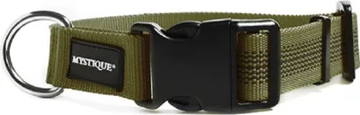 Produktbild von Mystique Gummiertes Halsband 55-65cm 25mm khaki