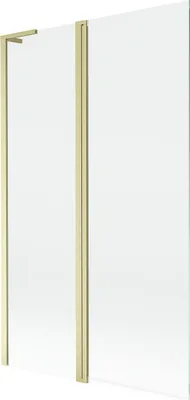 Immagine prodotto di Mexen Mist L paravento vasca da bagno a 2 ante 110 x 150 cm, trasparente, oro spazzolato - 8A9L-110-011-55-00
